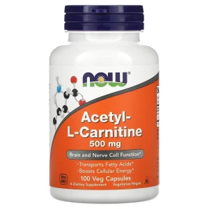 Now Foods Acetyl L-Carnitine, 500mg - 100 capsule